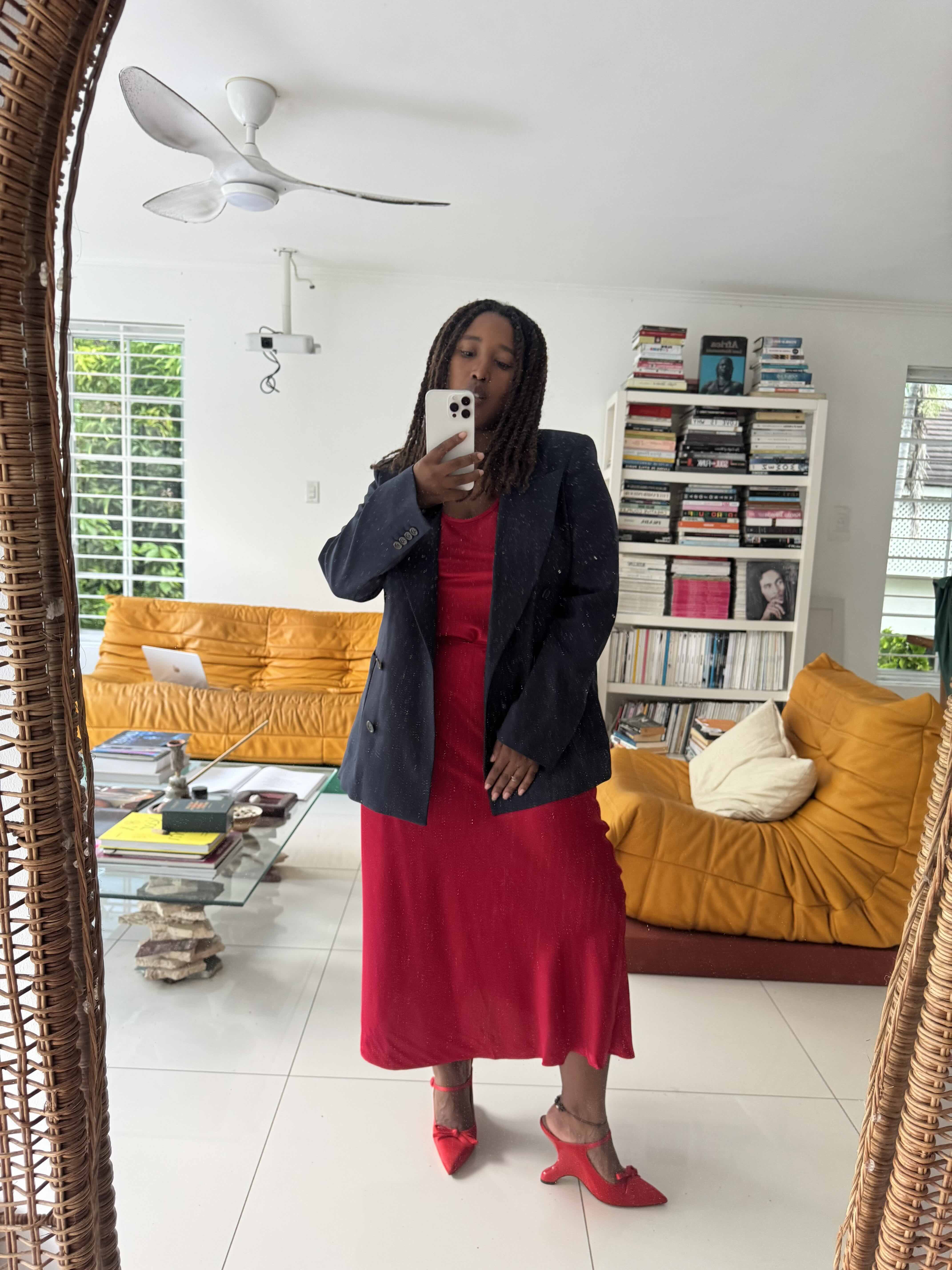 Mecca James-Williams wearing a work outfit to a professional conference