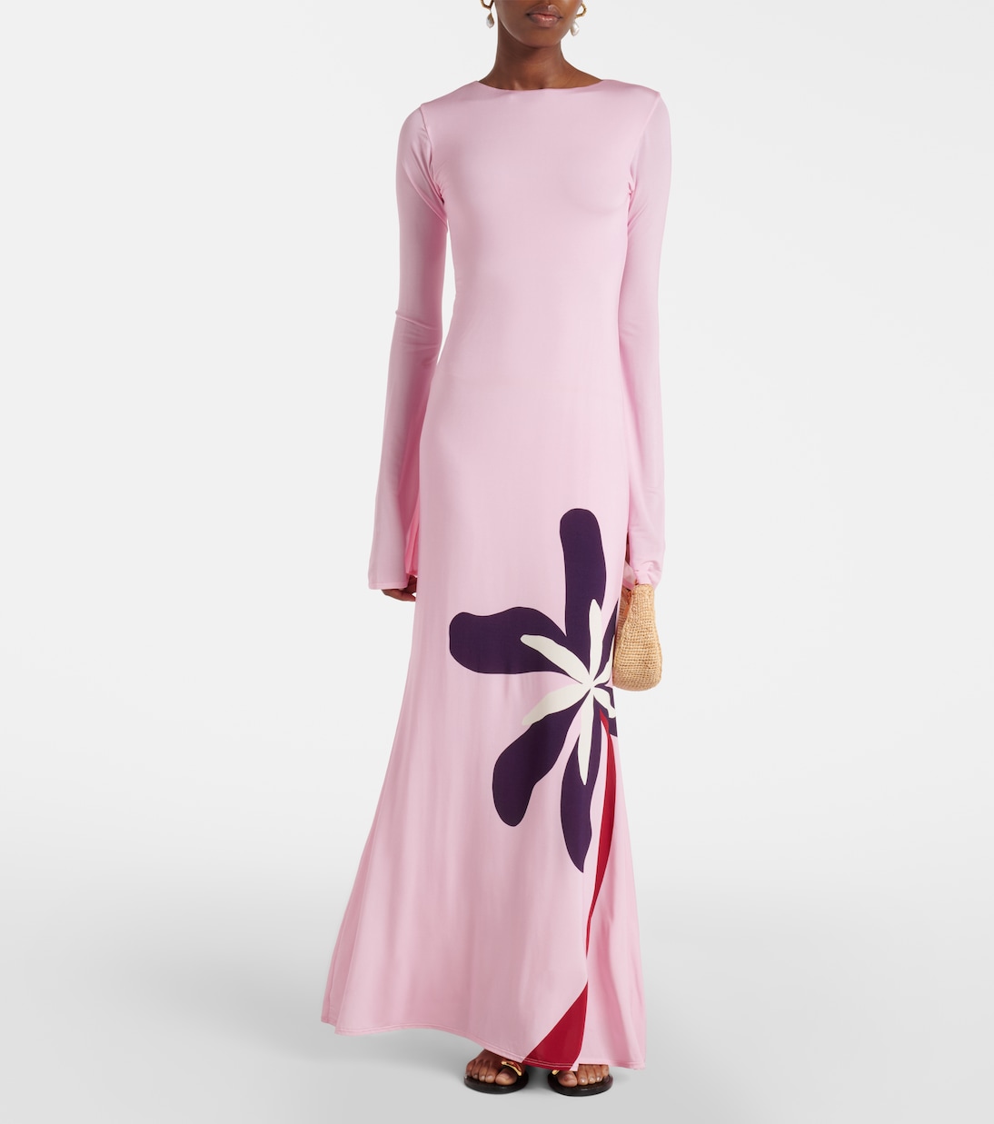 Amay Floral Jersey Maxi Dress