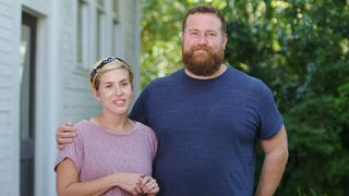 Erin Napier and Ben Napier are shown on Home Town.