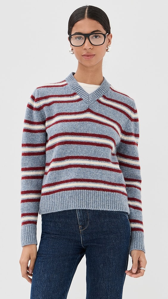 &daughter Shetland Stripe V Neck