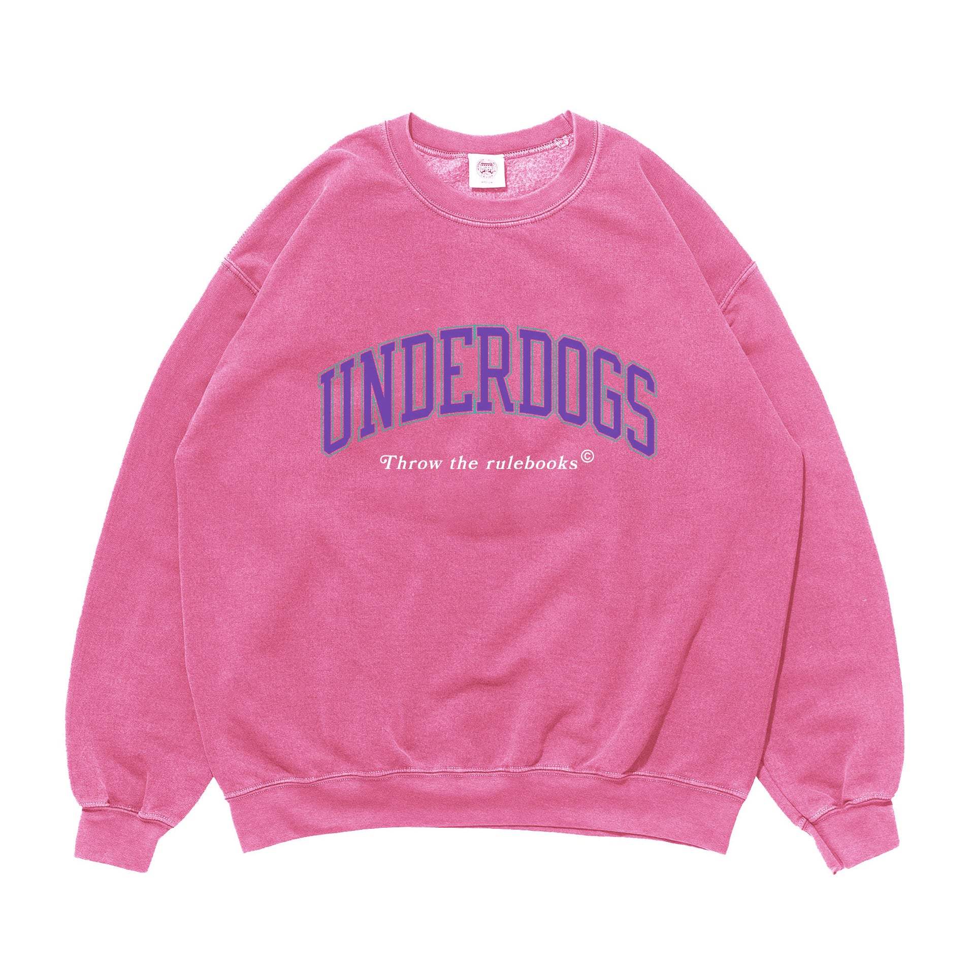 Vice 84 'underdogs' Vintage Washed Sweater - Pink - S