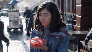 America Chavez (Xochitl Gomez) has pizza balls in Doctor Strange in the Multiverse of Madness