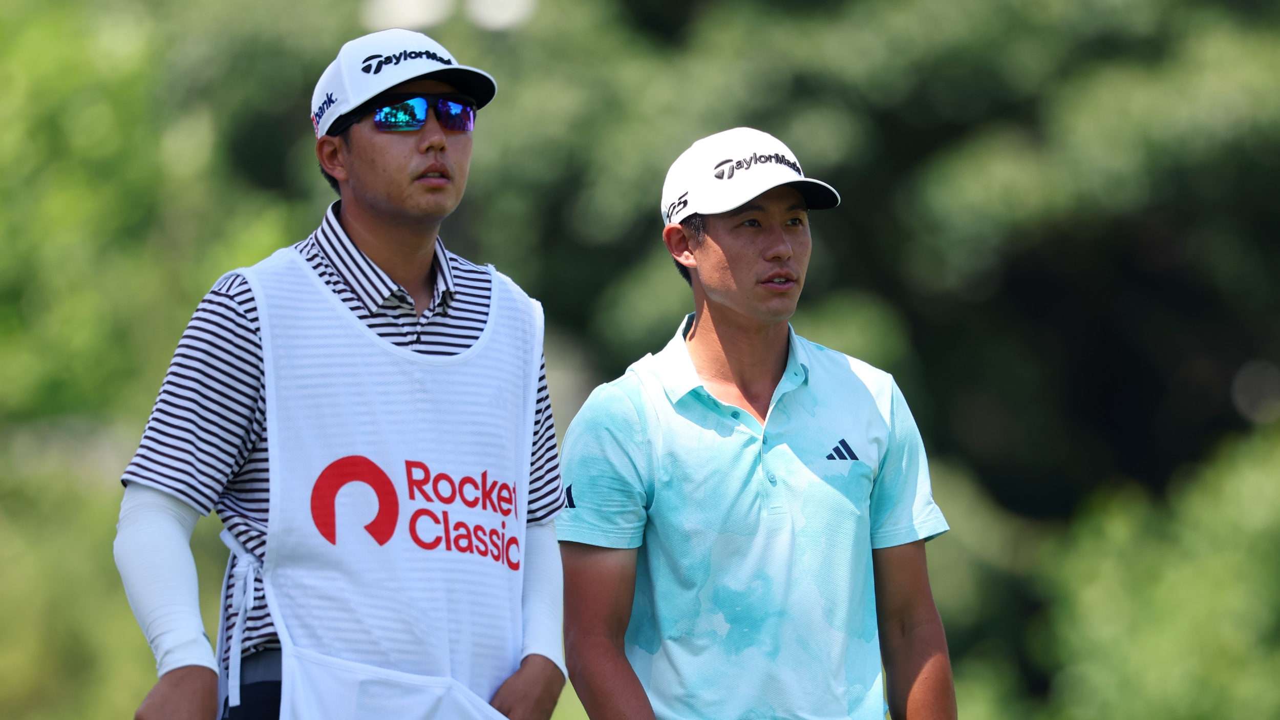 Collin Morikawa and his caddie