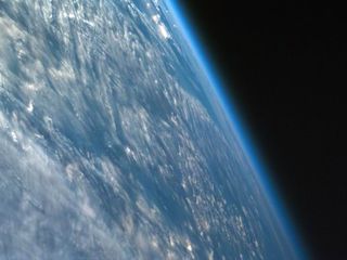 Earth's atmosphere, as seen from high above the surface.