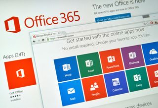 Office 365 on a screen
