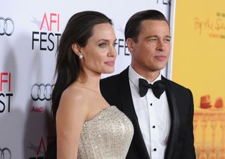 Angelina Jolie and Brad Pitt attend the premiere of "By the Sea" at the 2015 AFI Fest at TCL Chinese 6 Theatres on November 5, 2015 in Hollywood, California.