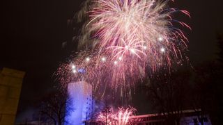 Fireworks in Newcastle over the Baltic Centre