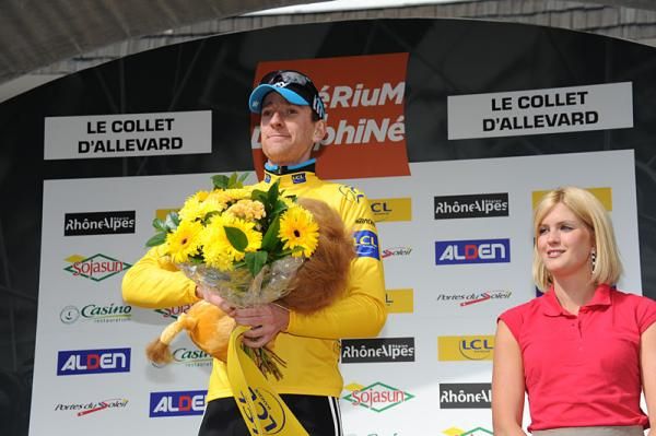 Bradley Wiggins (Team Sky) on the podium