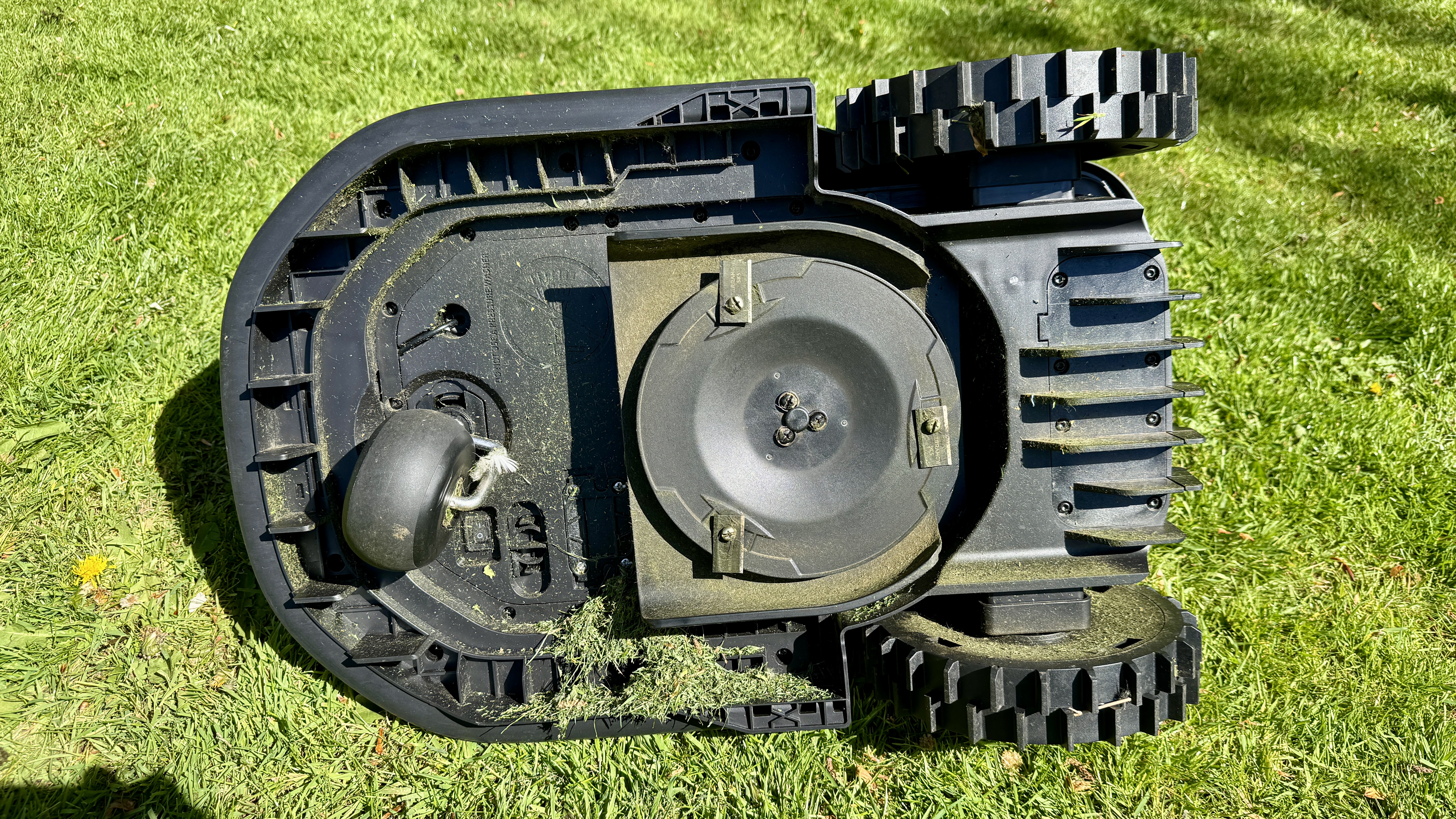 TerraMow V1000 at home on the lawn