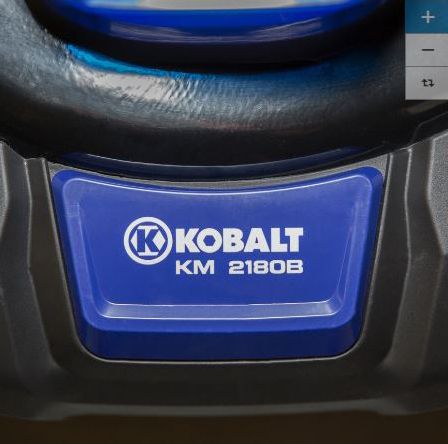 The battery charges in 30 minutes and powers the mower for up to an hour.