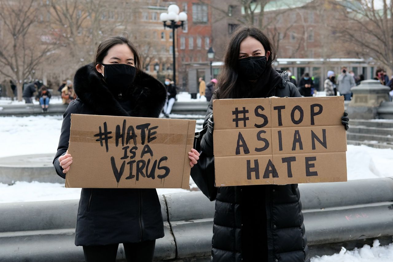 End The Violence Towards Asians rally 