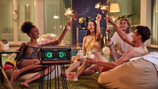 LG Xboom speaker in living room