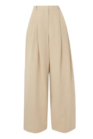 Piper Pleated Crepe Wide-Leg Pants