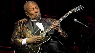 BB King performs live with his Gibson ES-345 Lucille electric guitar