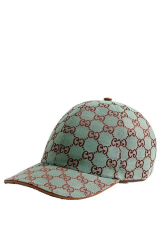 Leather-Trimmed Cotton-Blend Canvas-Jacquard Baseball Cap