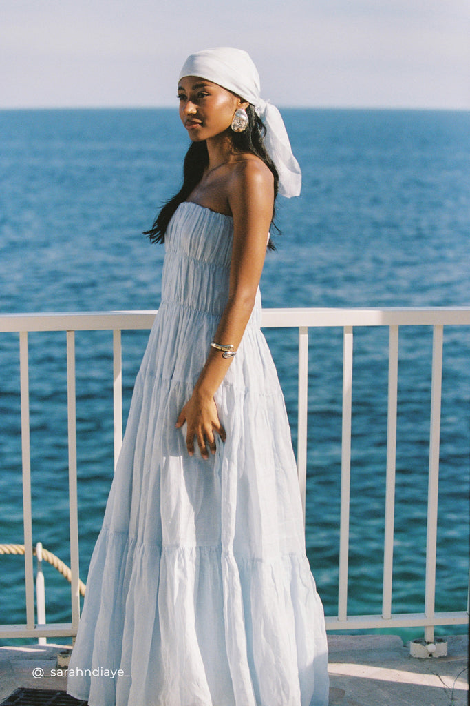 Artie Cornflower Ramie Midi Dress