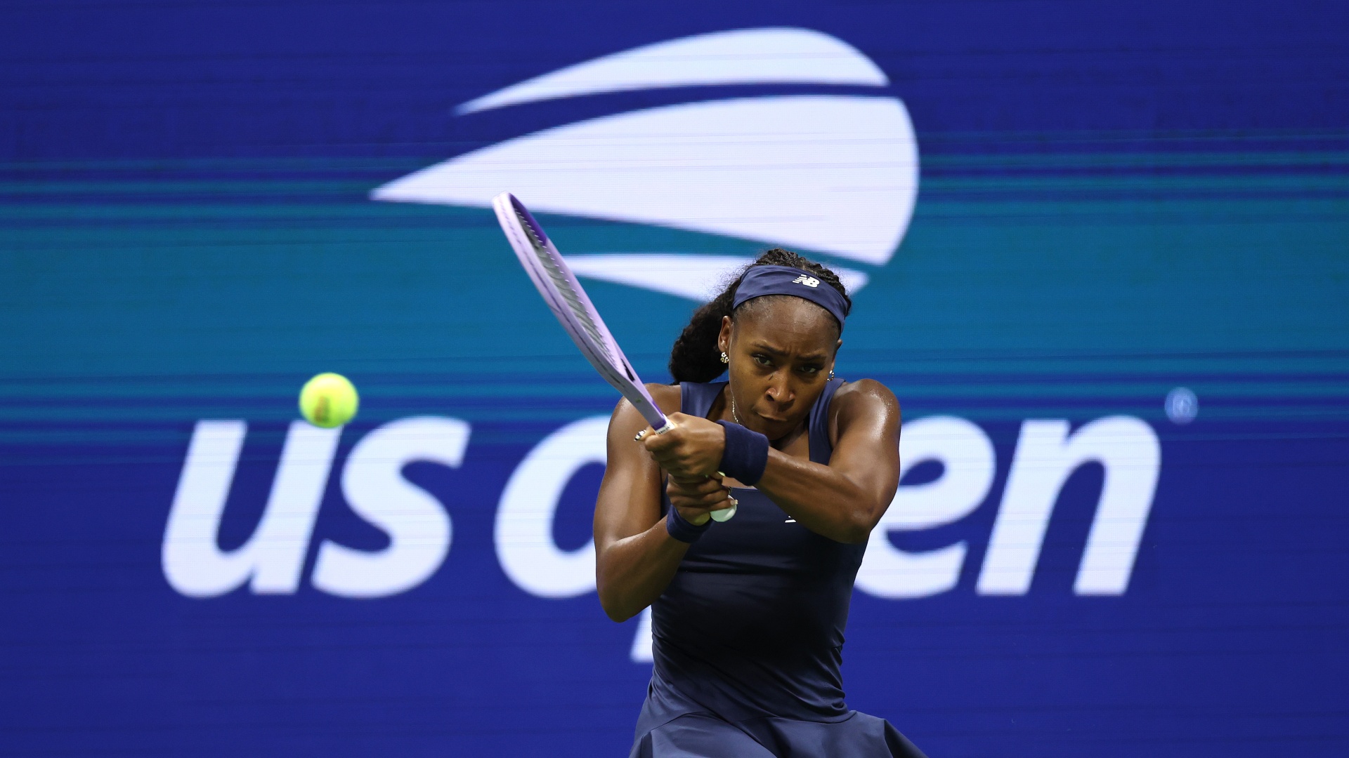 Coco Gauff in action at US Open 2026