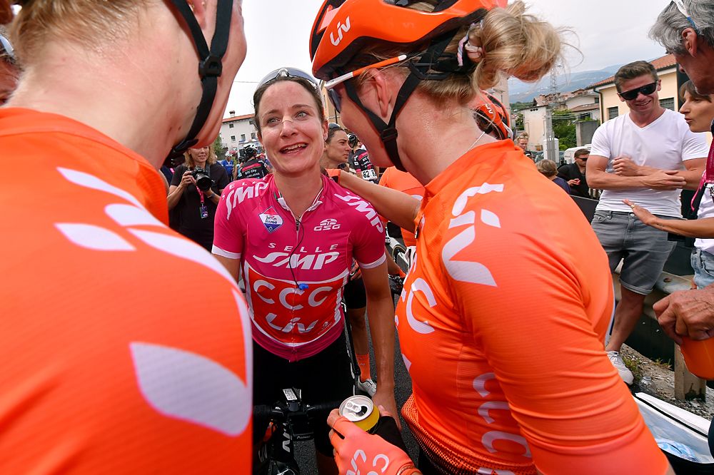 Marianne Vos (CCC-Liv) after winning stage 7 at the Giro Rosa