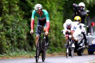VERONA ITALY MAY 29 Matteo Sobrero of Italy and Team BikeExchange Jayco sprints during the 105th Giro dItalia 2022 Stage 21 a 174km individual time trial stage from Verona to Verona ITT Giro WorldTour on May 29 2022 in Verona Italy Photo by Michael SteeleGetty Images