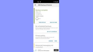 How to backup and restore text messages on Android step 7: Wait for your backup to complete