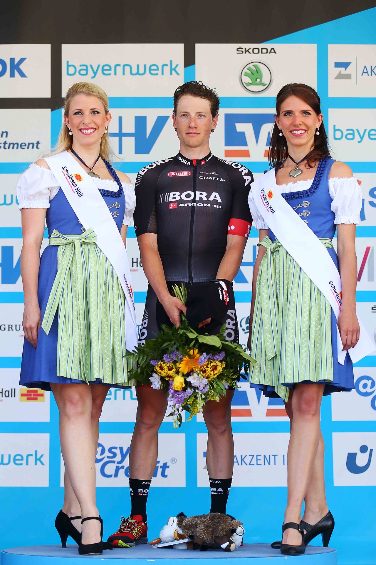 Sam Bennett (Bora Argon 18) on the podium