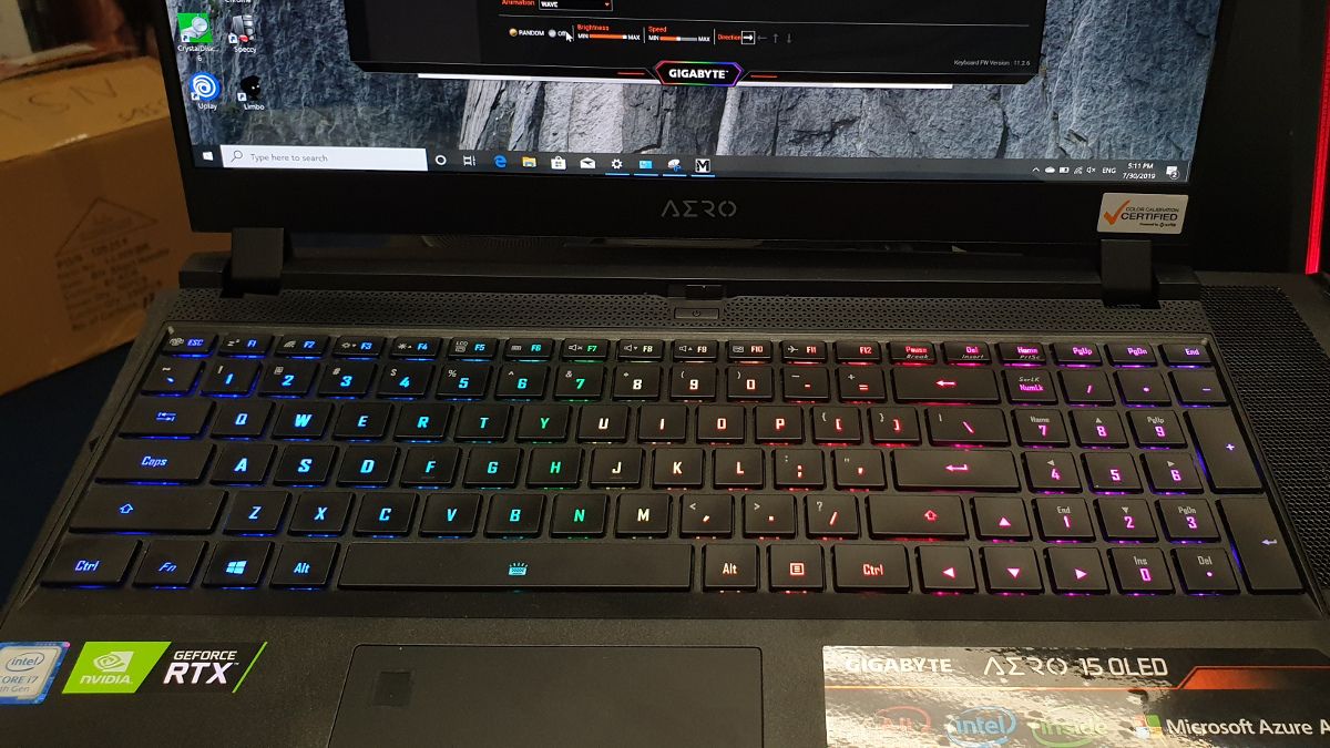 Per-key RGB keyboard.
