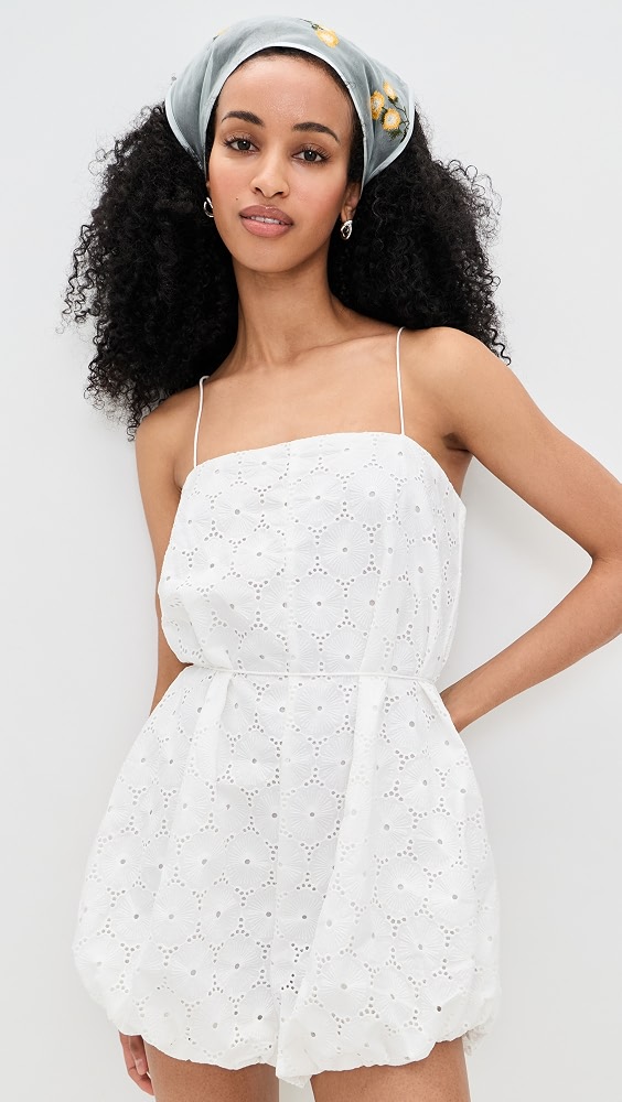 Rosella Romper - Dolce Broderie White