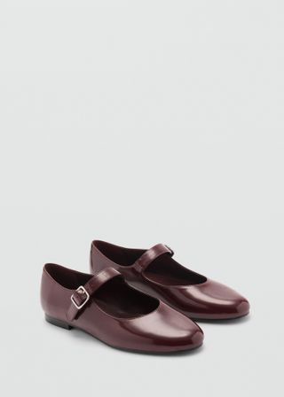 Patent Leather-Effect Ballet Flats - Women | Mango Usa