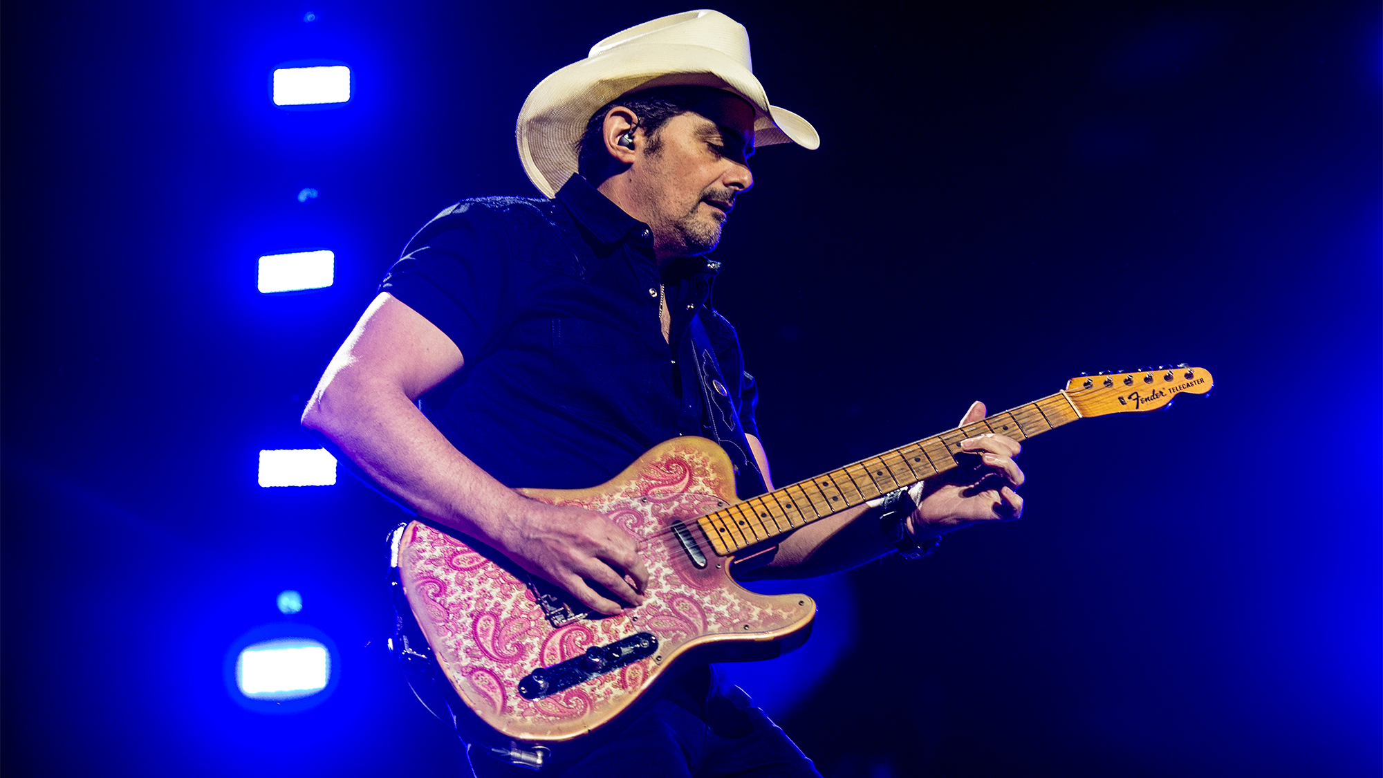 Brad Paisley performs on Day 2 of C2C Country To Country 2024 at The O2 Arena on March 09, 2024 in London, England.