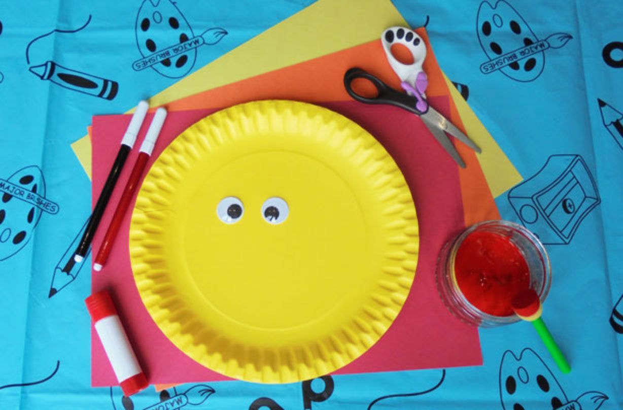 Paper plate crafts how to make a sun GoodtoKnow