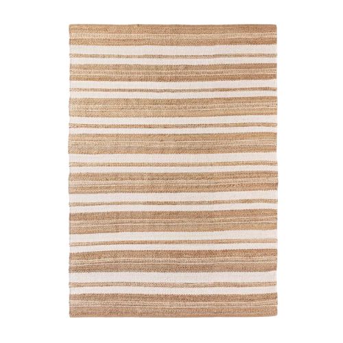 Riverton Striped Jutewool Area Rug Tan