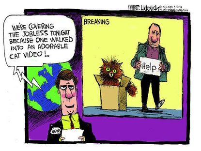 Editorial cartoon unemployment internet