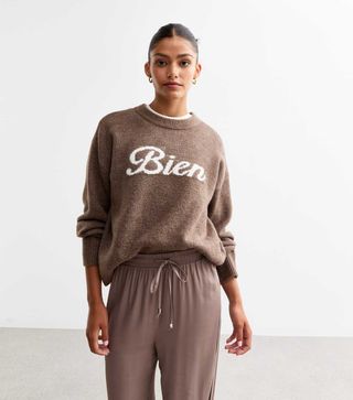 New Look, Brown Crew Neck Bien Jumper