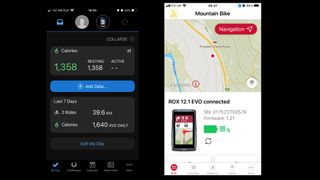 GPS companion app screens