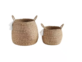 Woven storage baskets from Home Depot.