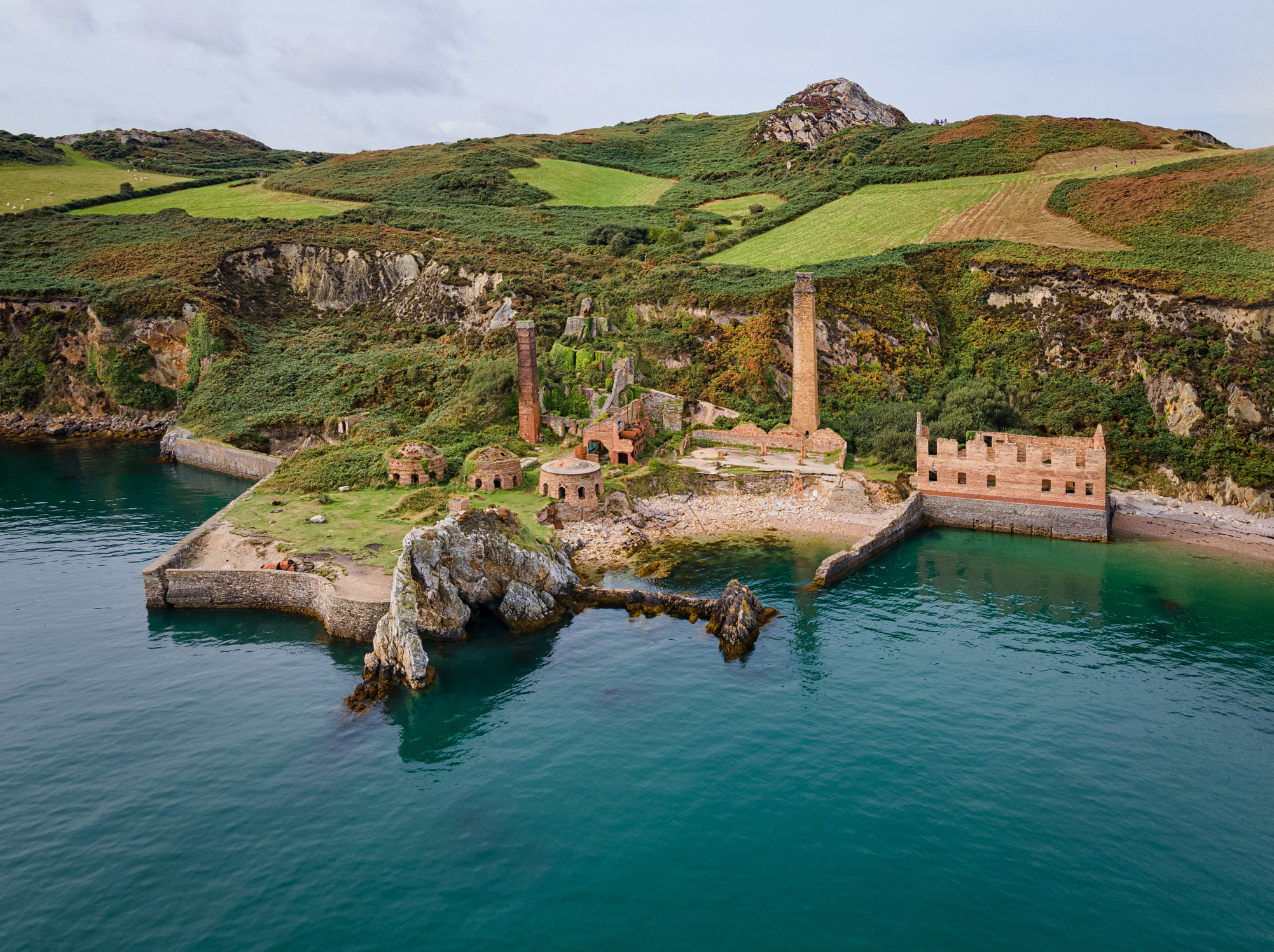 Porth Wen brickworks from the air