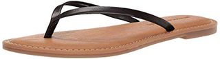 Amazon Essentials Women's Thong Sandal, Black, 10 Uk