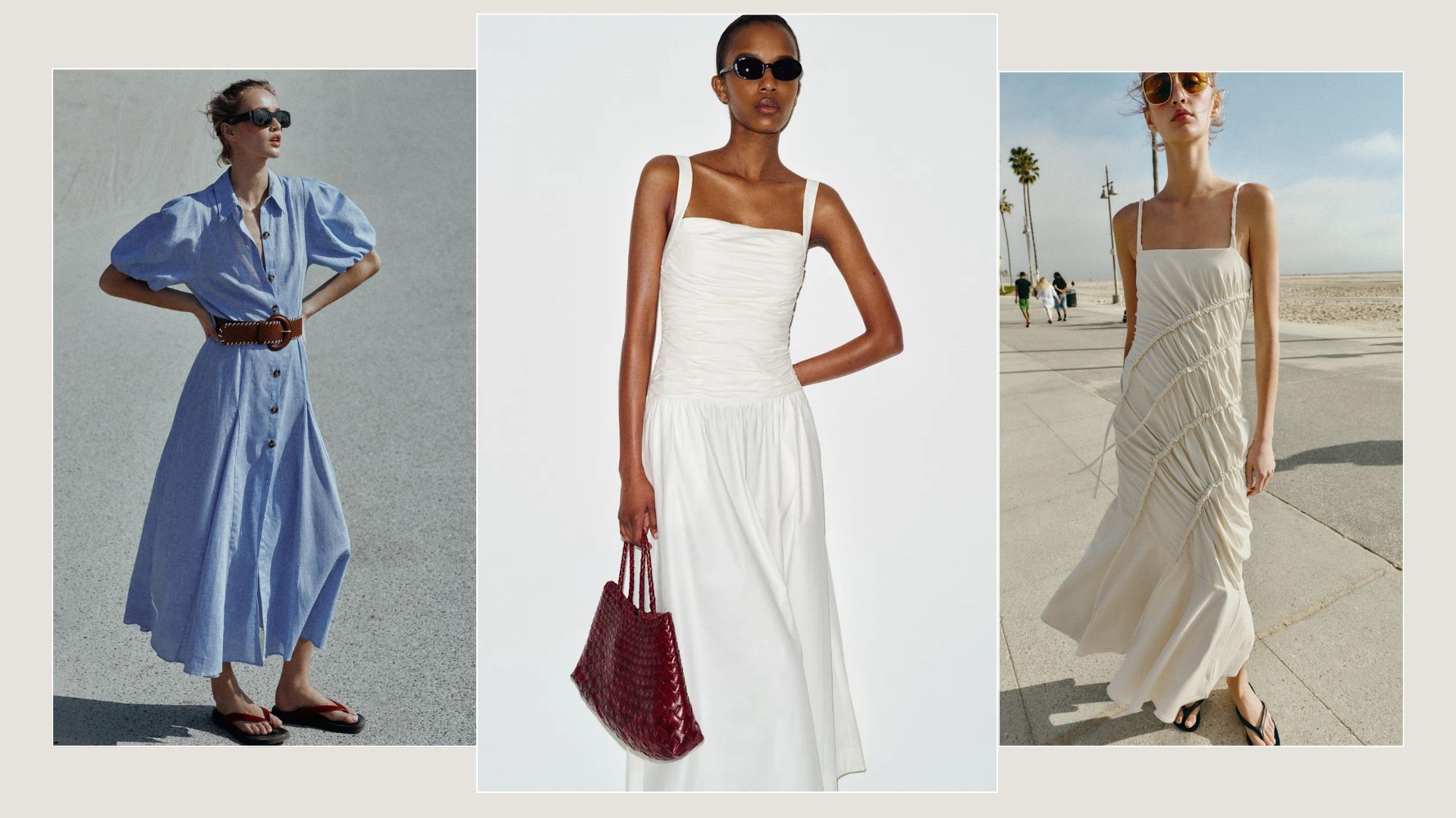 Zara, COS, Reformation dresses