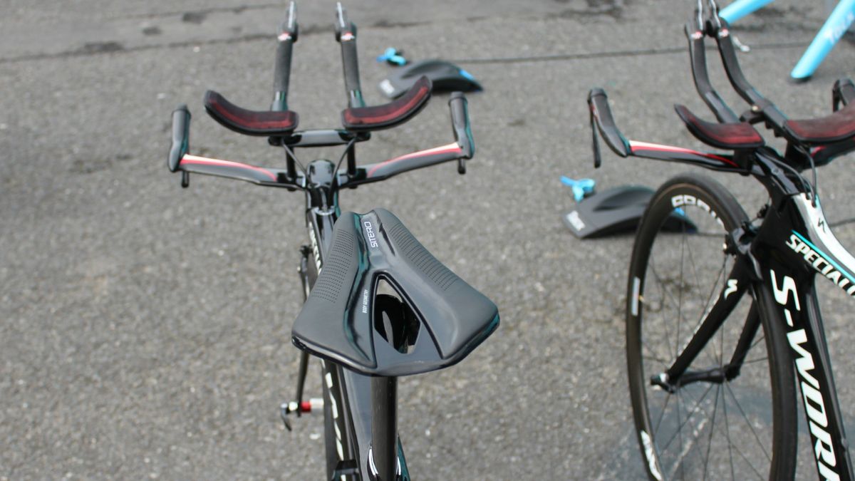 The Specialized Sitero saddle on Dmitry Gruzdev's Shiv.