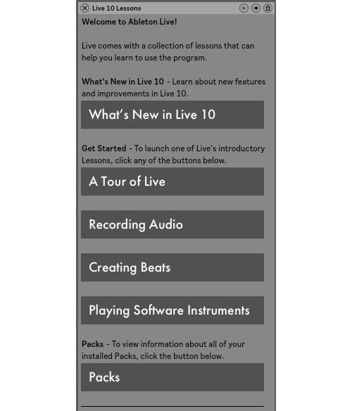 You can watch a short video clip about how to navigate the Ableton interface.