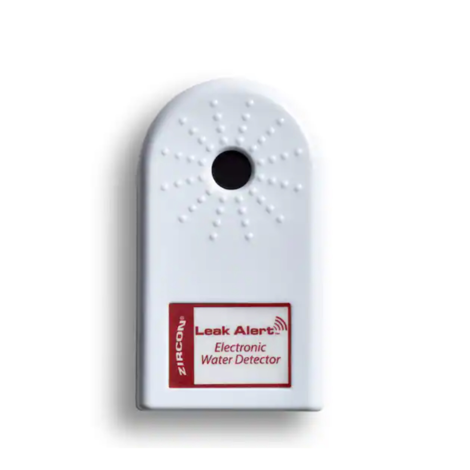 Zircon Leak Sensor Alarm against white background.