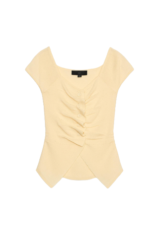 ZARA, Ruched Knit Top