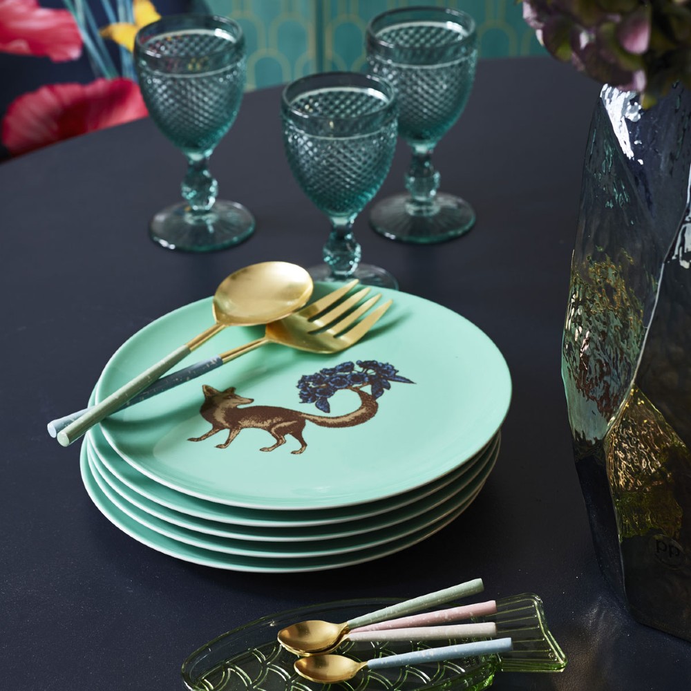 dining table with plates