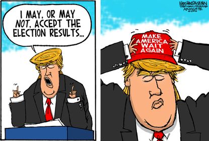 Political cartoon U.S. Donald Trump election results