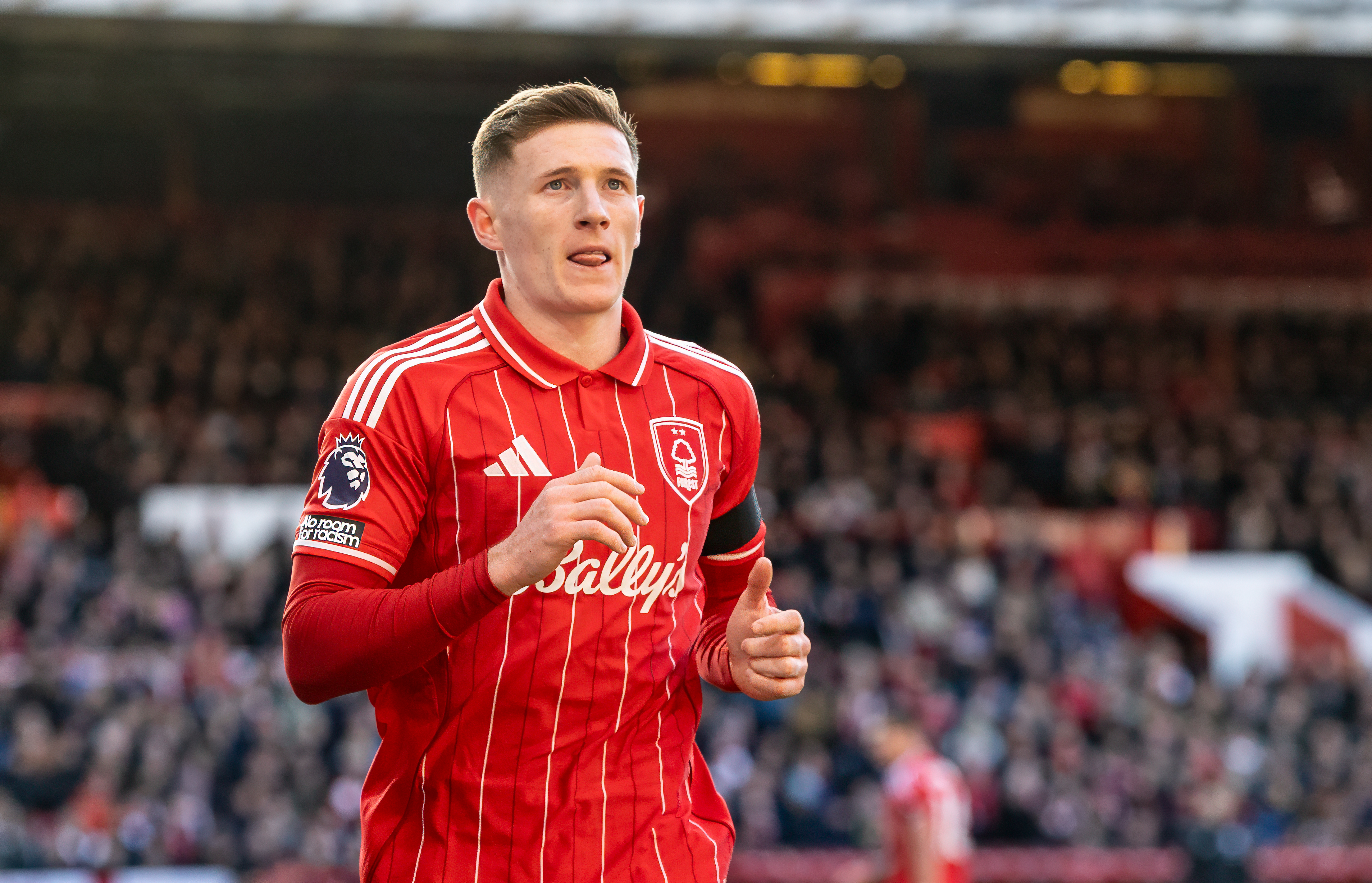 NOTTINGHAM, ENGLAND - NOVEMBER 30: Nottingham Forest&#039;s Elliot Anderson looks on during the Premier League match between Nottingham Forest and Brighton &amp;amp; Hove Albion at City Ground on November 30, 2025 in Nottingham, England. (Photo by Andrew Kearns - CameraSport via Getty Images)