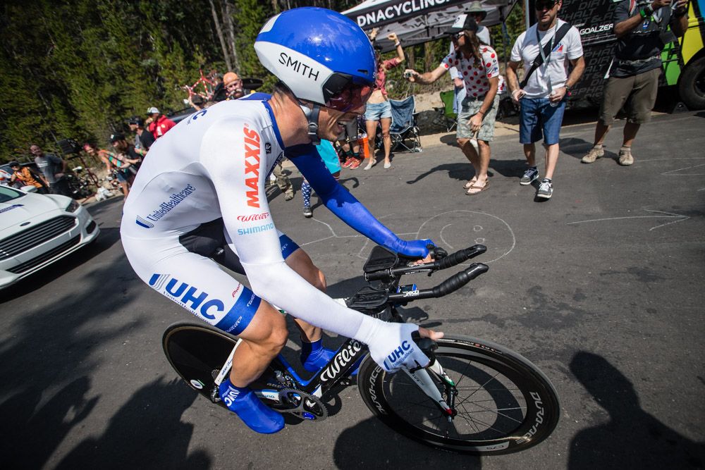 Marco Canola (UnitedHealthcare) going hard on the climb