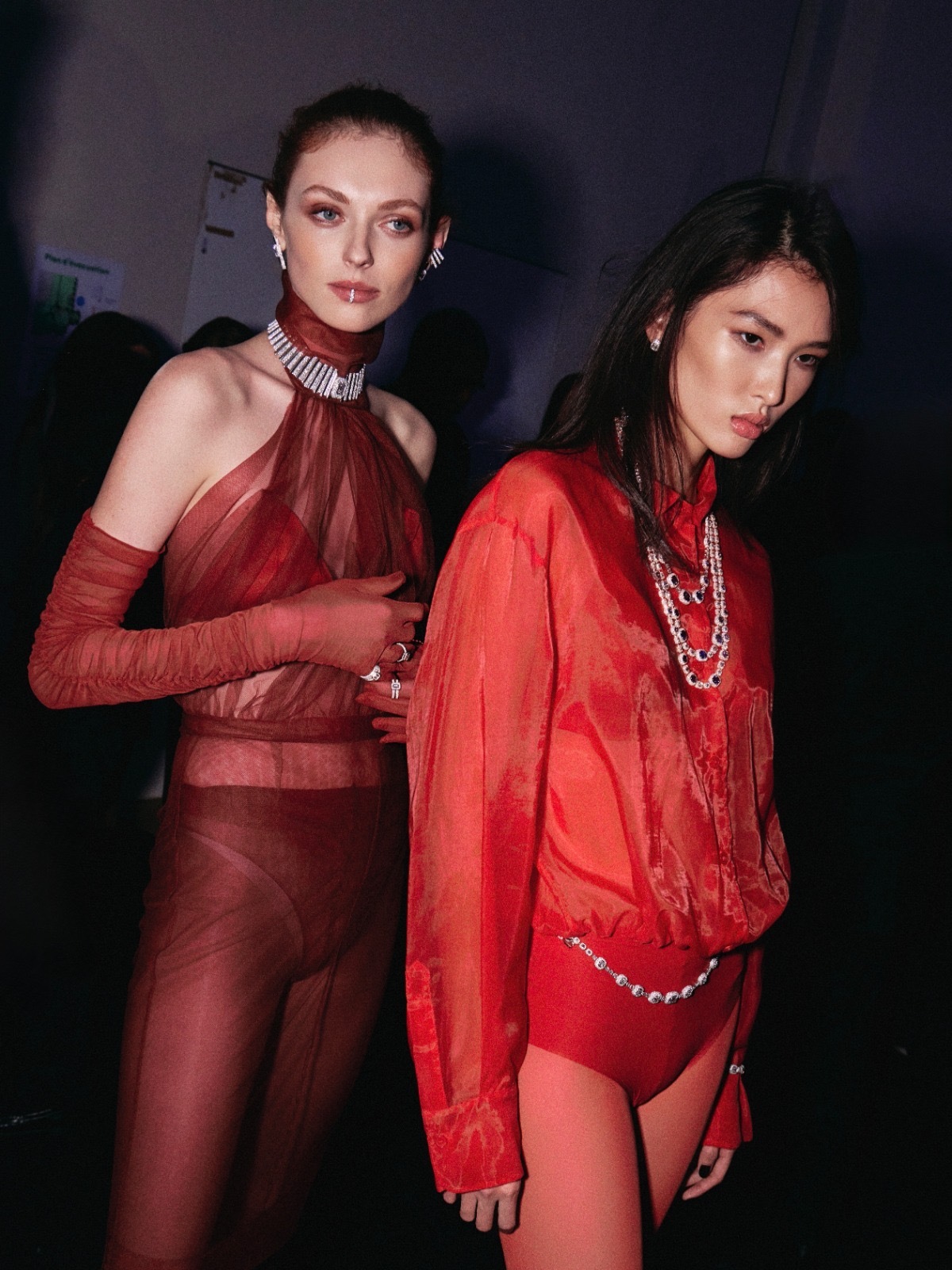 Backstage at Messika's Terres des Contrastes show
