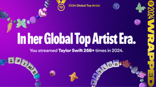 Spotify billboard announcing Taylor Swift as its global top artist