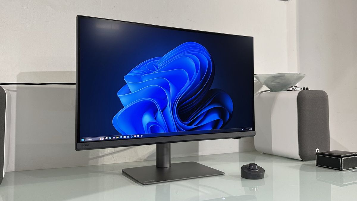 The BenQ Creative Pro PD2732U in a home office during our testing