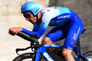 BUDAPEST HUNGARY MAY 07 Simon Yates of United Kingdom and Team BikeExchange Jayco sprints during the 105th Giro dItalia 2022 Stage 2 a 92km individual time trial stage from Budapest to Budapest ITT Giro WorldTour on May 07 2022 in Budapest Hungary Photo by Tim de WaeleGetty Images